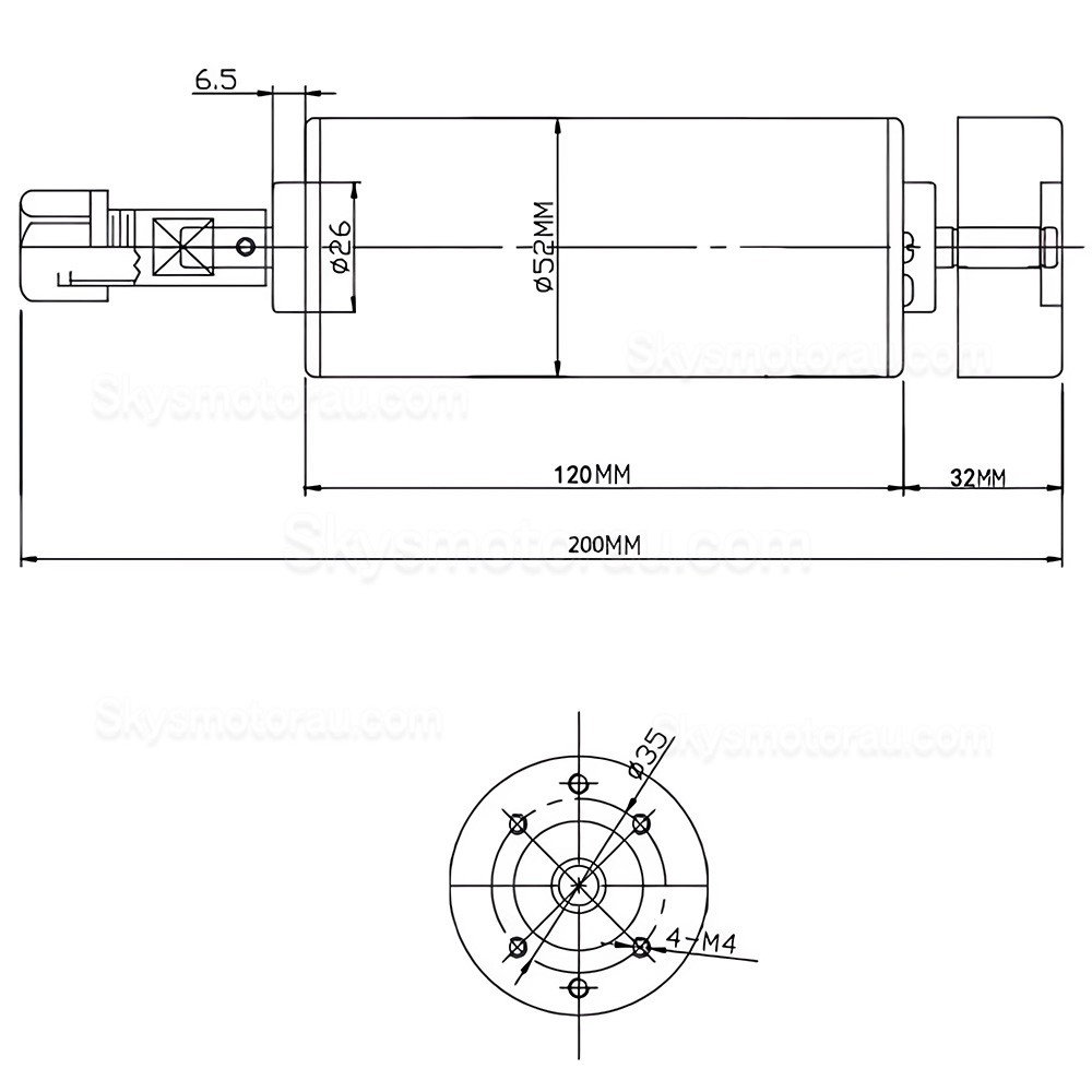 500W Air Cooled CNC Spindle Motor OSP001689 48V 12000RPM ER11/ ER16 Collet for PCB Engraving